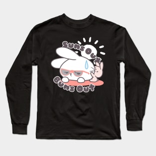 Cute Bunny Suns Out Buns Out | Loppi Tokki Relaxation Long Sleeve T-Shirt